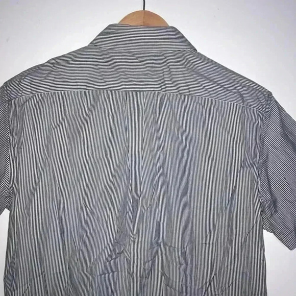 Marc by Marc Jacob Striped Short Sleeve Shirt Phantom Multi Slim Fit Size XS - Picture 8 of 10